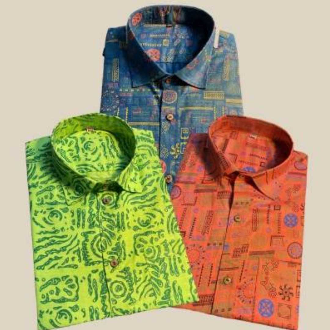 Arong,Cotton,Half,Sleeve,Shirt