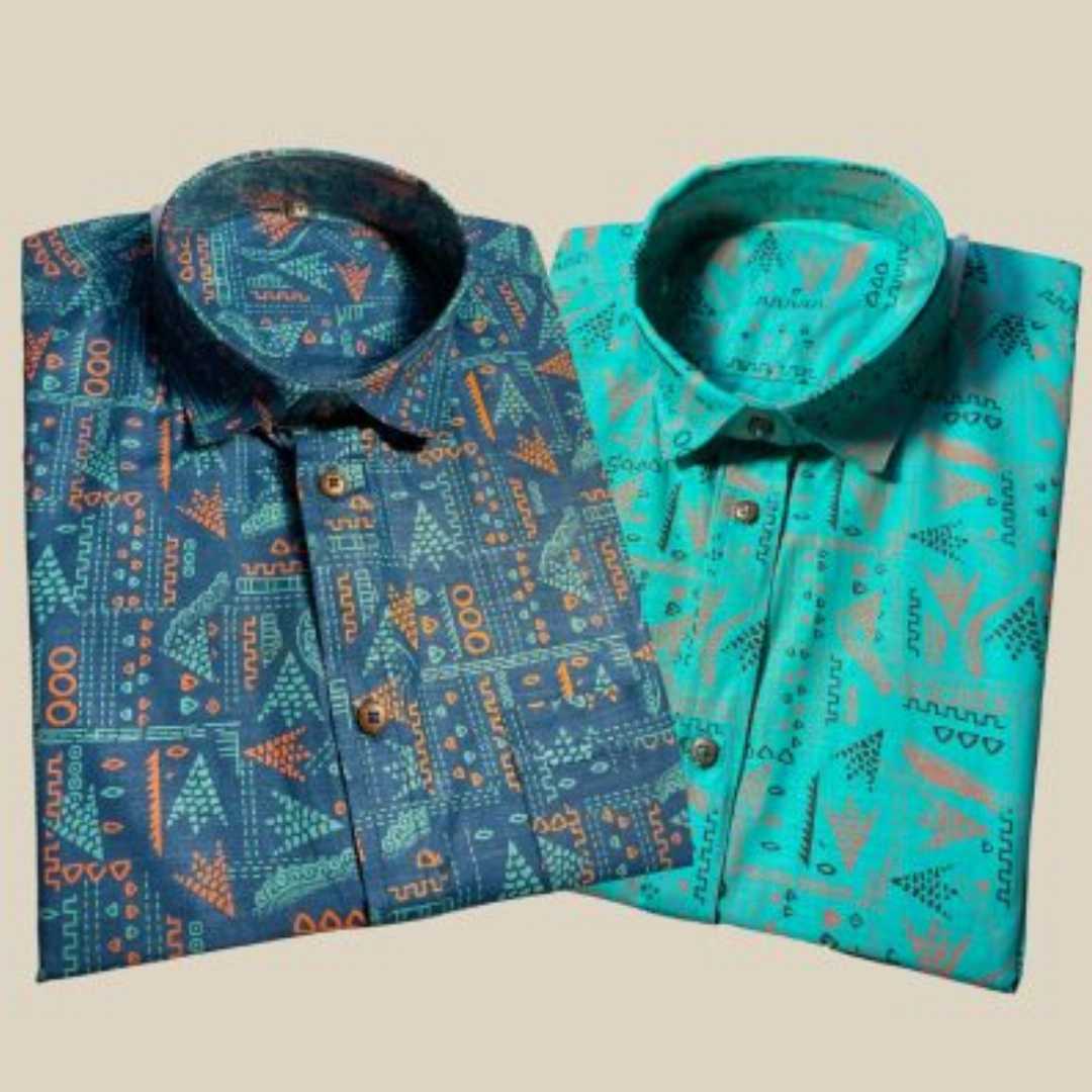 Arong,Cotton,Half,Sleeve,Shirt