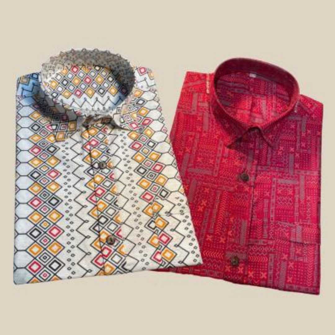 Arong,Cotton,Half,Sleeve,Shirt