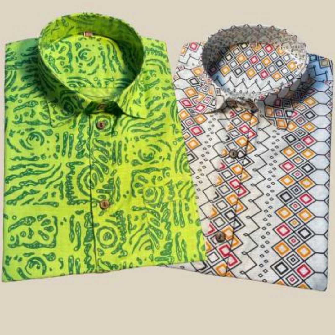 Arong,Cotton,Half,Sleeve,Shirt